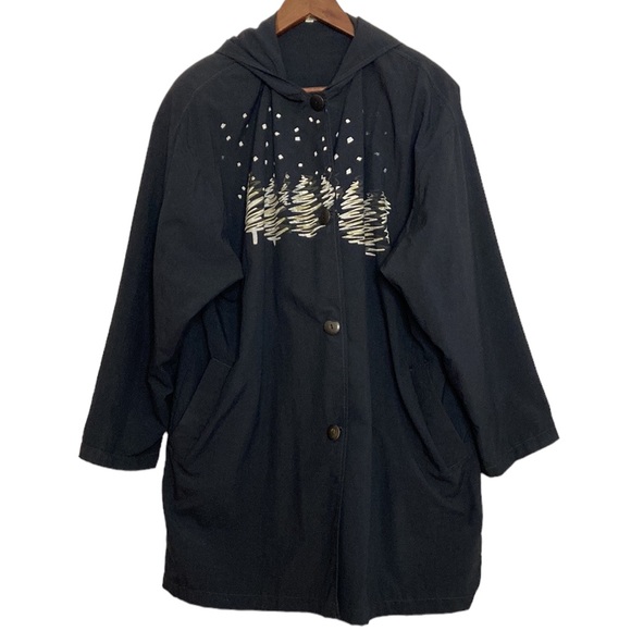 Vintage Duffle Coat Womens 8 Cream Wool Overcoat Nylon Shell 3 in 1 Cottagecore - Picture 9 of 15